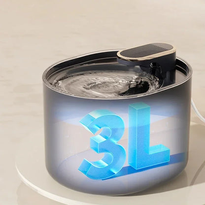 3L Automatic Pet Drinking Fountain - Quiet USB Water Feeder for Cats and Dogs with Filtered Dispensing System