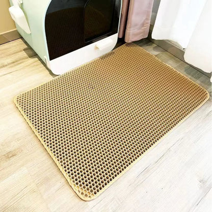 Extra Large Heavy Duty Cat Litter Mat - Waterproof, Non-Slip, Washable Floor Protector for Litter Box Sand Control
