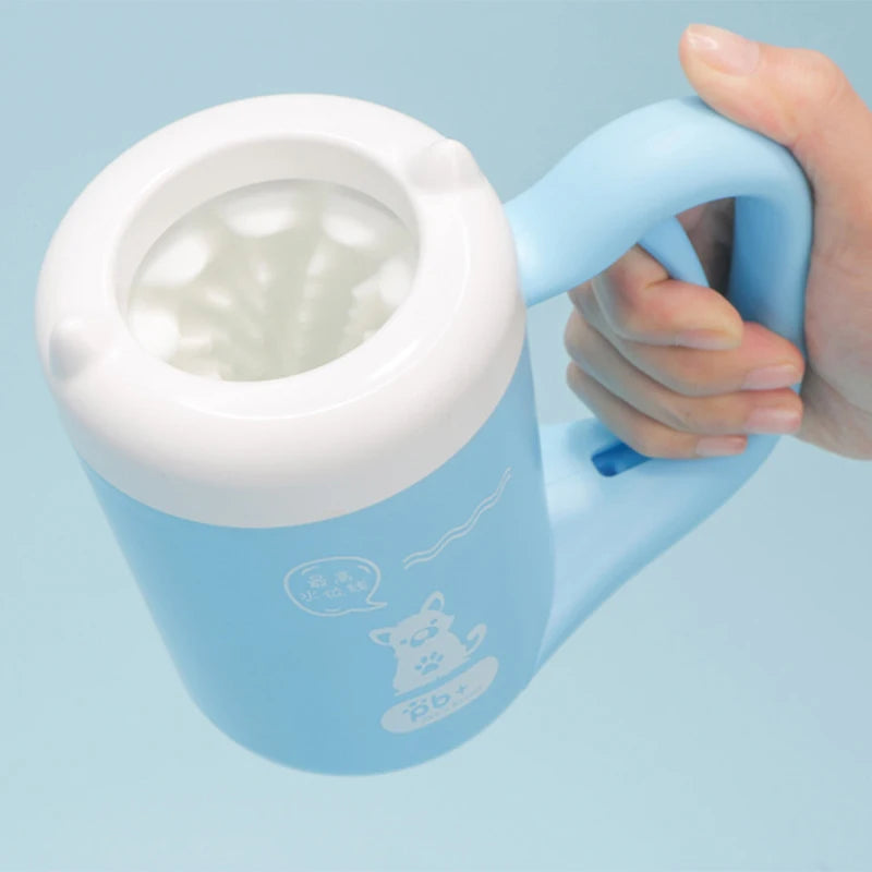 Outdoor Portable Pet Dog Paw Cleaner Cup Soft Silicone Foot Washer Clean Dog Paws One Click Manual Quick Feet Wash Cleaner