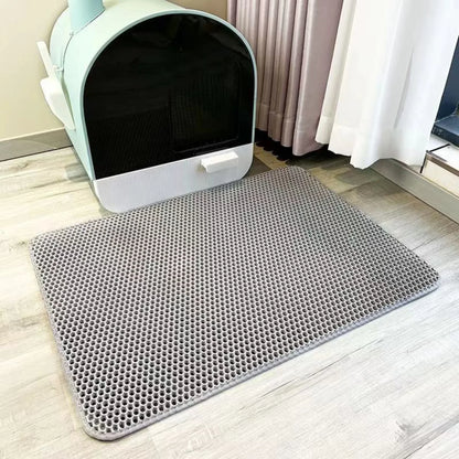 Extra Large Heavy Duty Cat Litter Mat - Waterproof, Non-Slip, Washable Floor Protector for Litter Box Sand Control