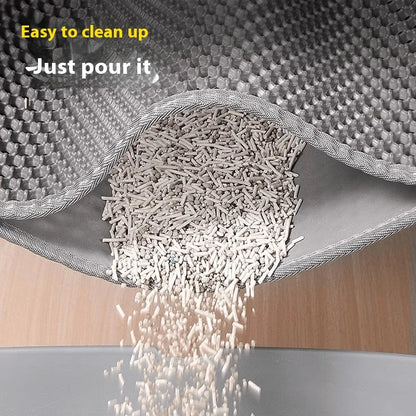 Extra Large Heavy Duty Cat Litter Mat - Waterproof, Non-Slip, Washable Floor Protector for Litter Box Sand Control